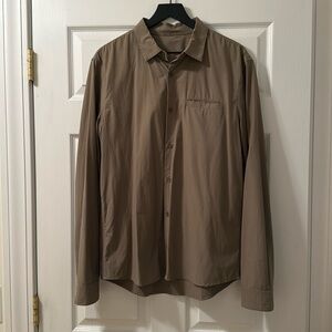 Lululemon Athletic Casual Button Down Dress Shirt - Khaki - Large